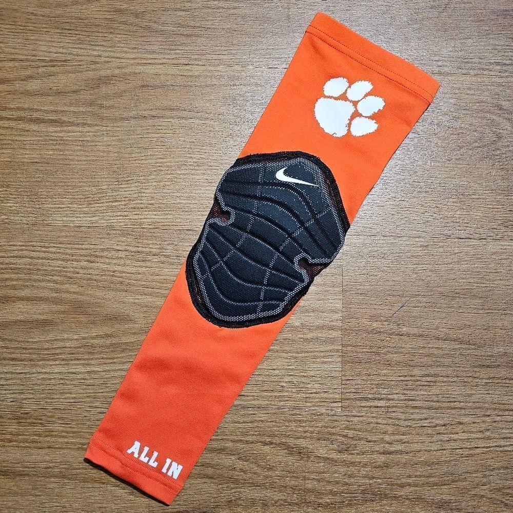 Nike Clemson Tigers PE Pro Hyperstrong Football Sleeve Elbow Protector Orange XL